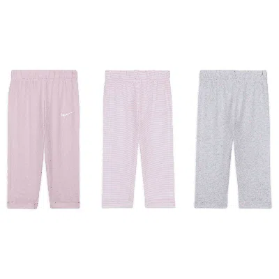 Nike Essentials Baby (0-9m) Pants (3-pack) In Multicolor