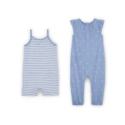 Nike Essentials Baby (12-24m) 2-pack Romper Set In Blue