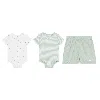Nike Essentials Baby (12-24m) 3-piece Striped Swooshfetti Set In Green