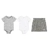 Nike Essentials Baby (12-24m) 3-piece Striped Swooshfetti Set In Grey