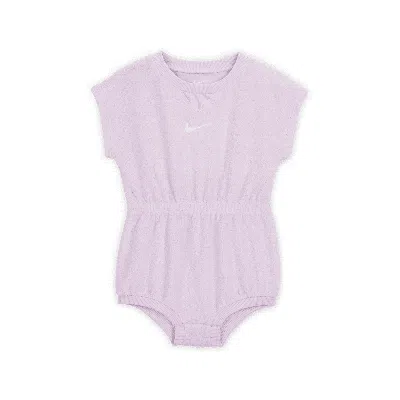 Nike Essentials Baby (12-24m) Jacquard Towel Terry Romper In Pink