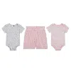 Nike Essentials Baby 3-piece Striped Swooshfetti Set In Pink