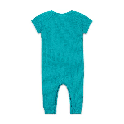 Nike Essentials Baby Short Sleeve Waffle Knit Coverall In Green