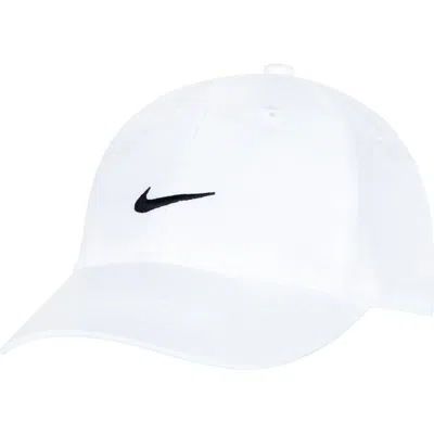 Nike Kids'  Essentials Dri-fit Baseball Cap In White
