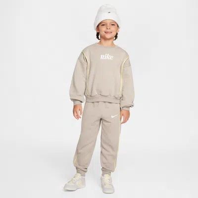 Nike Essentials Little Kids' 2-piece Crew Set In Grey