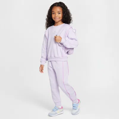 Nike Essentials Little Kids' 2-piece Crew Set In Purple