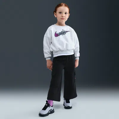 Nike Babies' Essentials Toddler Graphic Crew And Cargo Pants Set In Black