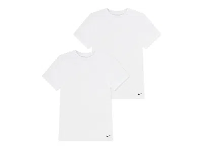 Nike Kids'  Everyday Cotton Youth Tshirt Set 2 Pack In White