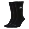 Nike Everyday Crew Basketball Sports 3-pack Quick-drying Mid-calf Length Sock Black