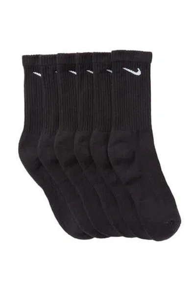 Nike Everyday Crush Crew Socks In 010 Black/white