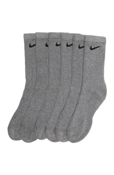 Nike Everyday Crush Crew Socks In Carbon Heather/black