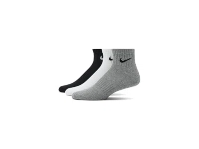 Nike Everyday Cushion Ankle Socks 3-pair Pack Men's Shoes Multicolor 1: Sm (us 4-6 Big Kid Shoe Size - Wo