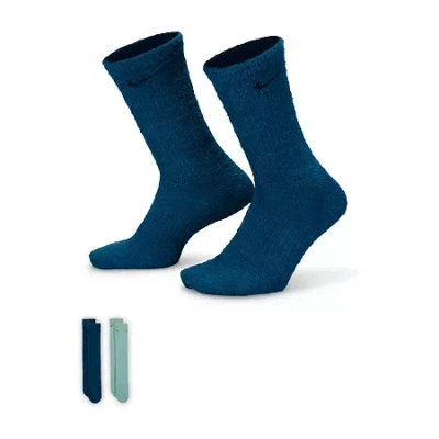 Nike Everyday Cushion Cozy Unisex Adult 2 Pair Crew Socks In Blue