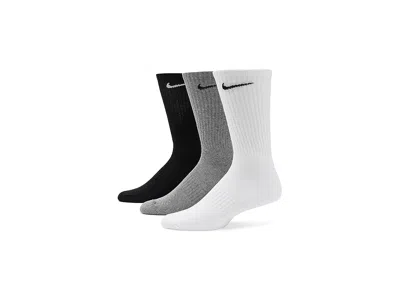 Nike Everyday Cushion Crew Socks 3-pair Pack Athletic Shoes Multicolor 2: Lg (us Men's Shoe 8-12 - Women' In Black