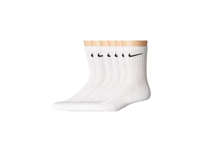 Nike Everyday Cushion Crew Socks 6-pair Pack Crew Cut Socks Shoes White/black: Md (us Men's Shoe 6-8 - Wo