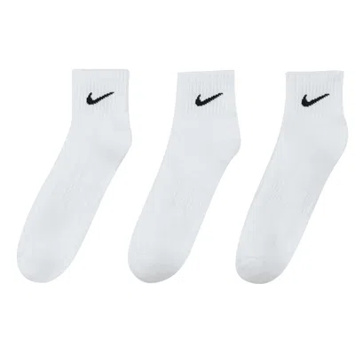 Pre-owned Nike Everyday Cushioned Ankle Socks (3 Pairs) 'white/black' | Men's Size L