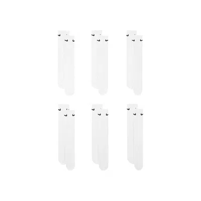 Pre-owned Nike Everyday Cushioned Crew Socks (6 Pairs) 'white/black' | Men's Size L