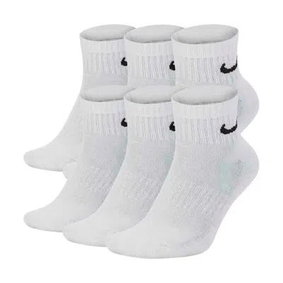 Nike Everyday Cushioned Training Ankle Socks (6 Pairs) In White