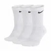 Nike Everyday Cushioned Training Crew Socks In 100 White/black
