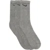 Nike Everyday Cushioned Training Crew Socks In Carbon Heather/black