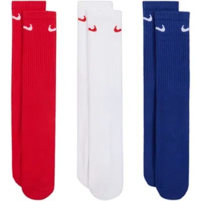 Nike Assorted 3-pack Everyday Plus Cushion Crew Training Socks In Multi