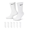 Nike Everyday Cushioned Unisex Adult 6 Pair Crew Socks In White