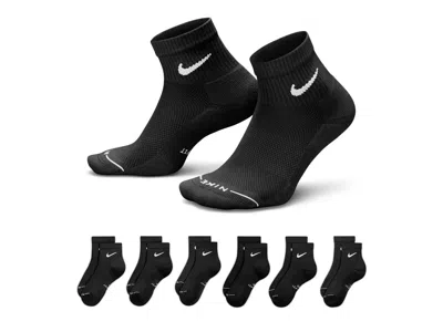 Nike Everyday Elevated Ankle Socks 6 Pack In Black