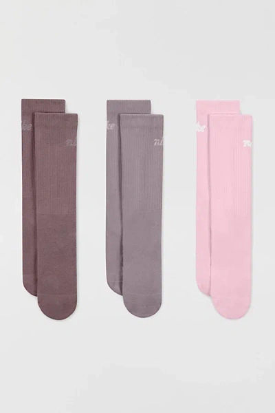 Nike Everyday Elevated Crew Socks 3-pack In Violet, Women's At Urban Outfitters In Multi