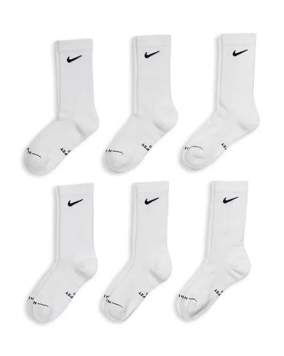 Nike Everyday Elevated Crew Socks, Pack Of 6 In White