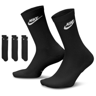 Nike Everyday Elevated Futura Crew Socks 3 Pack In Black