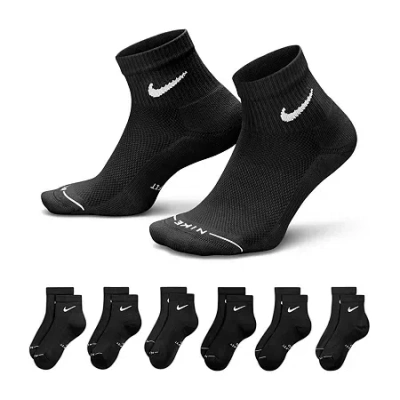 Nike Everyday Elevated Unisex Adult Quarter Ankle Socks In Black