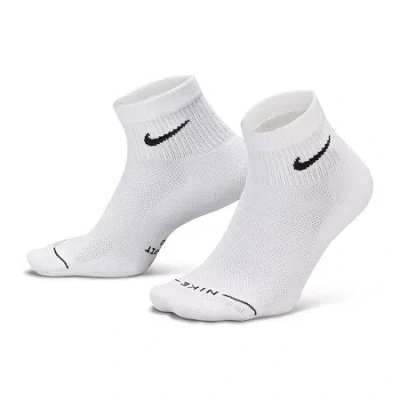 Nike Everyday Elevated Unisex Adult Quarter Ankle Socks In White