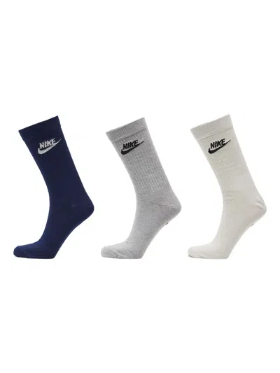 Nike Everyday Essential Logo-jacquard Socks (pack Of Three) In Multi