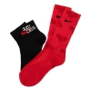 Nike Everyday Essentials Crew And Ankle Socks 'red Black'