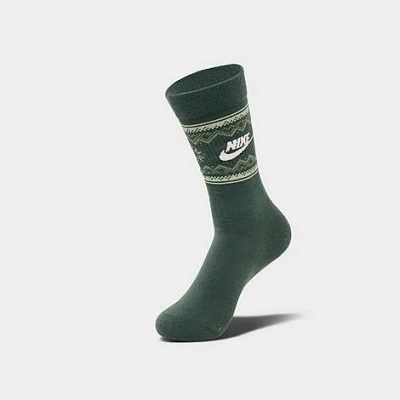 Nike Everyday Essentials Crew Socks In Vintage Green/oil Green/coconut Milk