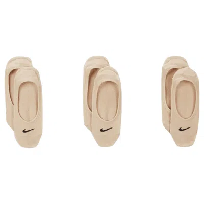 Pre-owned Nike Everyday Lightweight Footie Socks (3 Pairs) 'net/black' | Brown | Women's Size M