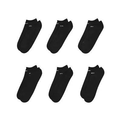Pre-owned Nike Everyday Lightweight No-show Socks (6 Pairs) 'black/white' | Men's Size M