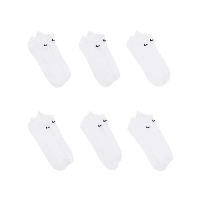 Pre-owned Nike Everyday Lightweight No-show Socks (6 Pairs) 'white/black' | Men's Size L