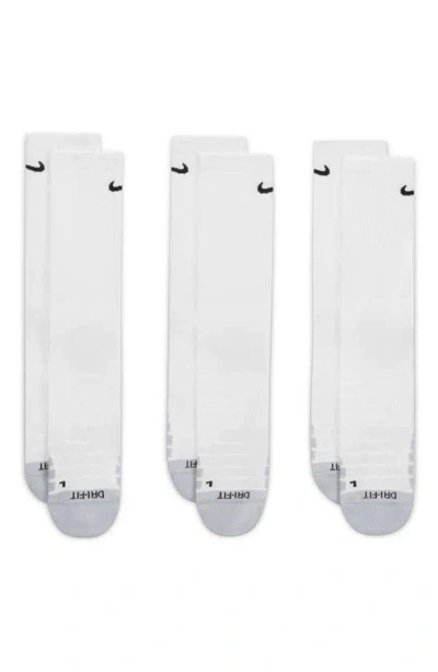 Nike Everyday Max Cushion 3-pack Crew Socks In White