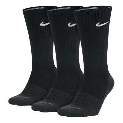 Nike Everyday Max Cushioned Training Crew Socks (3 Pairs) In Black