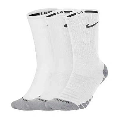 Nike Everyday Max Cushioned Unisex Adult 3 Pair Crew Socks In White