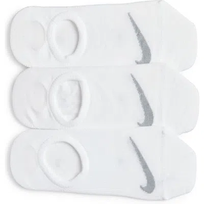 Nike Everyday Plus Assorted 3-pack No-show Socks In White