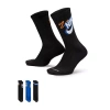 Nike Everyday Plus Athletic Unisex Adult 3 Pair Crew Socks In Multi