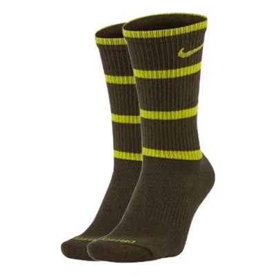 Nike Everyday Plus Comfortable Training Socks 'green' In Brown