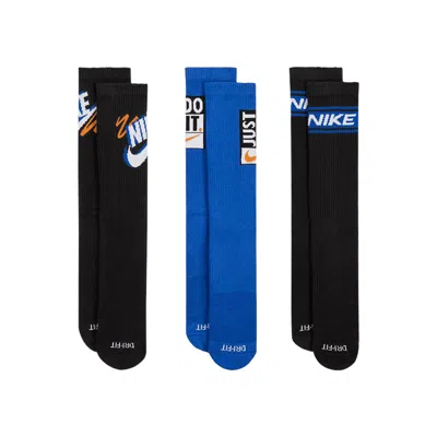 Pre-owned Nike Everyday Plus Crew Socks (3 Pairs) 'multicolor' | Multi-color | Men's Size L