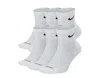 Nike Unisex Everyday Plus Cushioned Training Ankle Socks 6 Pairs In White