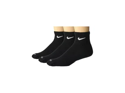 Nike Everyday Plus Cushion Ankle Socks 3-pair Pack Low Cut Socks Shoes Black/white: Xl (us Men's Shoe 12-