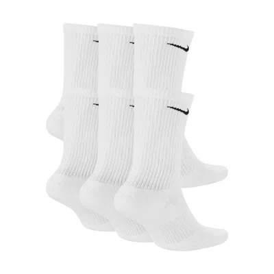Nike Everyday Plus Cushion Crew Socks (6 Pair) In White
