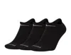 Nike Dri-fit Half-cushion No-show Socks 3-pack In Black