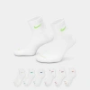 Nike Everyday Plus Cushioned 6-pack Quarter Training Socks Size Medium In Multi